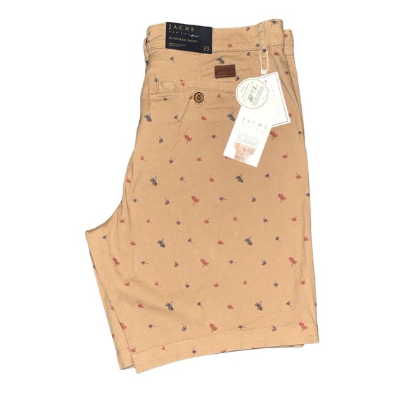 NWT! Jachs Dark Khaki Stretch Chino Shorts - Picture 4 of 11